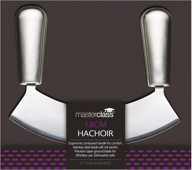 Master Class MasterClass Acero Stainless Carbon Steel Single-Blade Mezzaluna/Hachoir, 18 cm (7") - Image 3